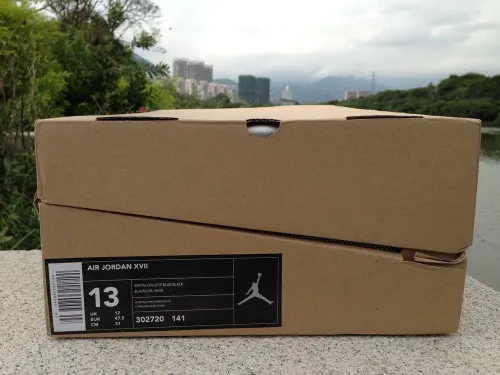 Authentic Air Jordan 17  White/College Blue