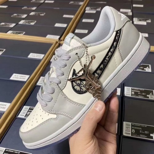 Authentic Dior x Ai Jordan 1 Low Top Women Shoes (with dior boxes)