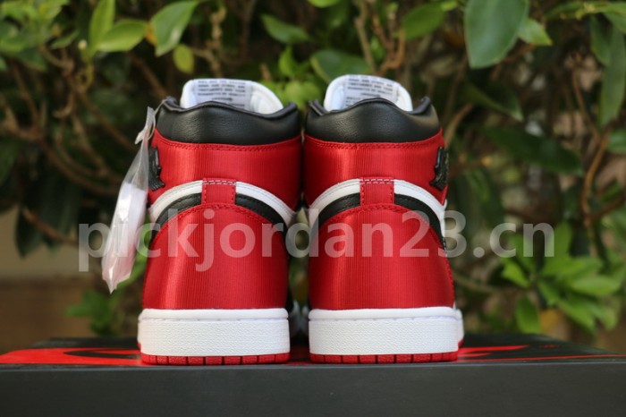 Authentic Air Jordan 1 Satin “Black Toe” GS