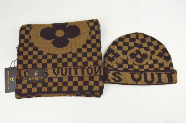 LV Wool Cap Scarf AAA-027