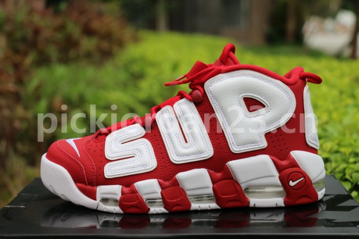 Authentic Supreme x Nike Air More Uptempo Red