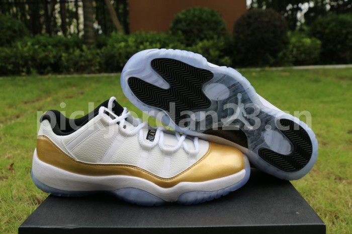 Authentic Air Jordan 11 Low “Metallic Gold”