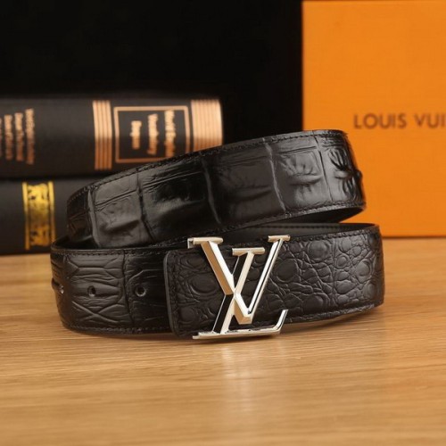 Super Perfect Quality LV Belts(100% Genuine Leather Steel Buckle)-2220