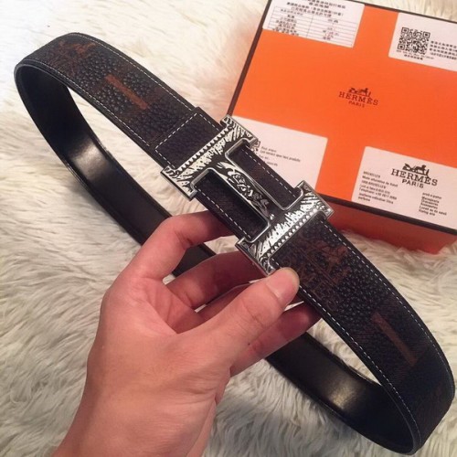 Super Perfect Quality Hermes Belts(100% Genuine Leather,Reversible Steel Buckle)-361