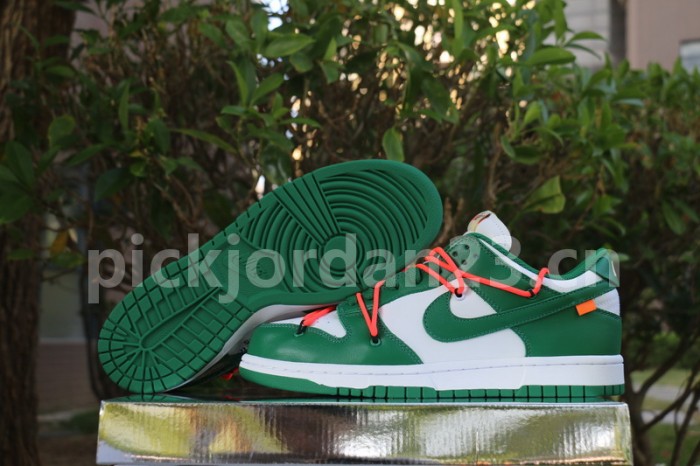 Authentic OFF-WHITE x Nike Dunk Low Green