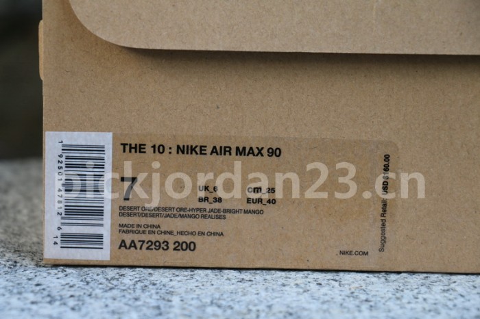 Authentic OFF-WHITE x Nike Air Max 90 “Desert Ore”