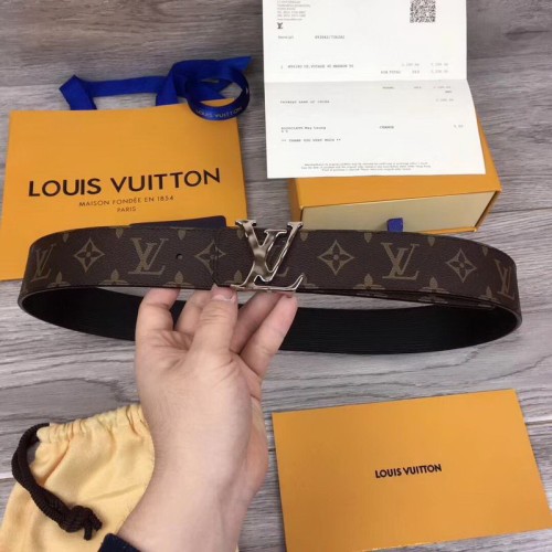 Super Perfect Quality LV Belts(100% Genuine Leather Steel Buckle)-1625