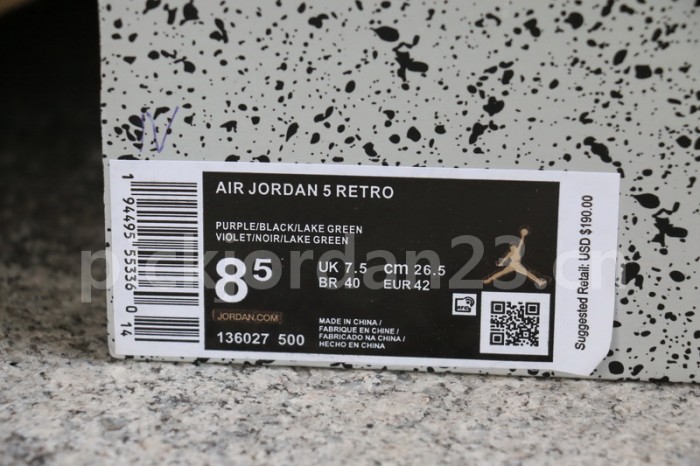 Authentic  Air Jordan 5 “Alternate Grape”