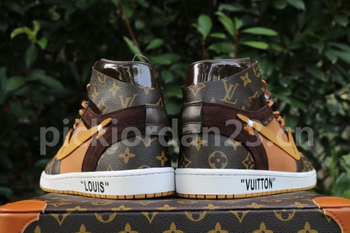 Authentic LV X OFF White X Air Jordan 1 with suitcase