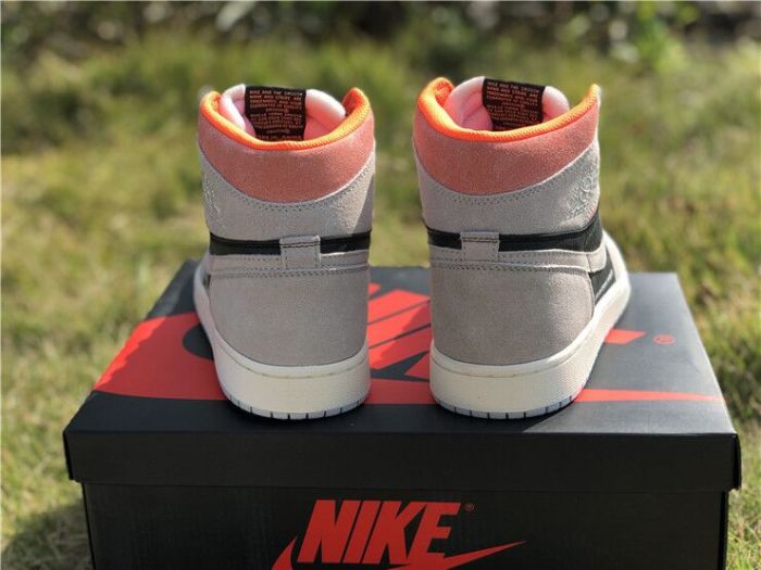 Authentic Cspace Air Jordan 1 OG High Grey Pink