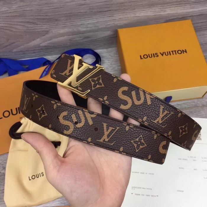 Super Perfect Quality LV Belts(100% Genuine Leather Steel Buckle)-1509