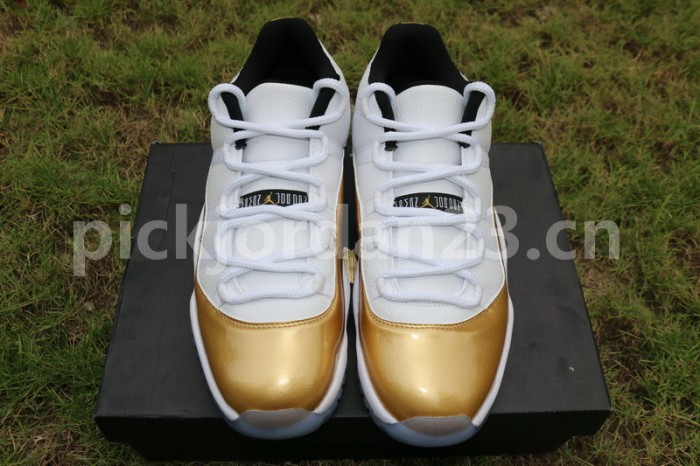 Authentic Air Jordan 11 Low “Metallic Gold”