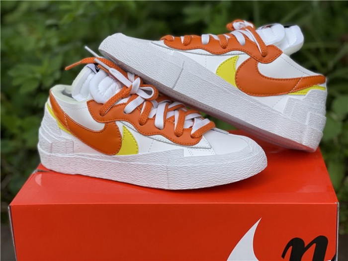 Authentic sacai x Nike Blazer Low Orange