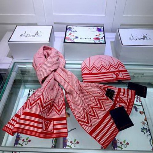 LV Wool Cap Scarf AAA-089