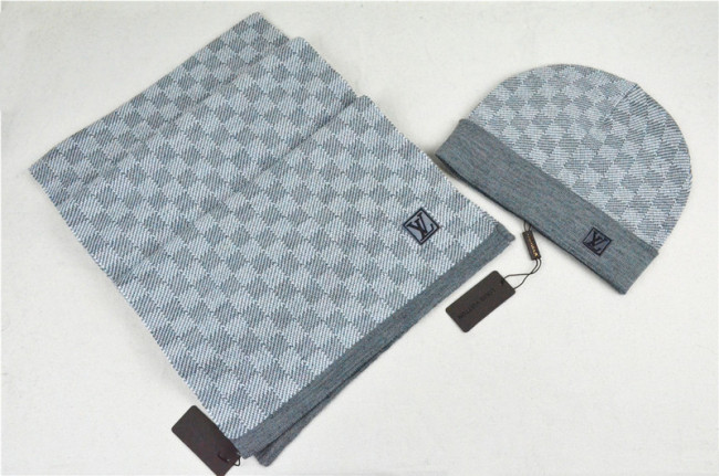 LV Wool Cap Scarf AAA-036