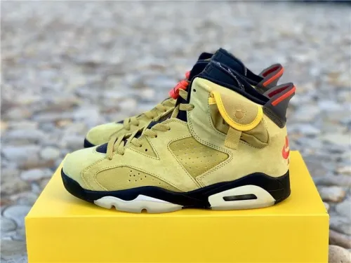 Authentic Travis Scott x Air Jordan 6 Wheat Yellow