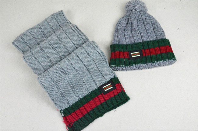 G Wool Cap Scarf AAA-033