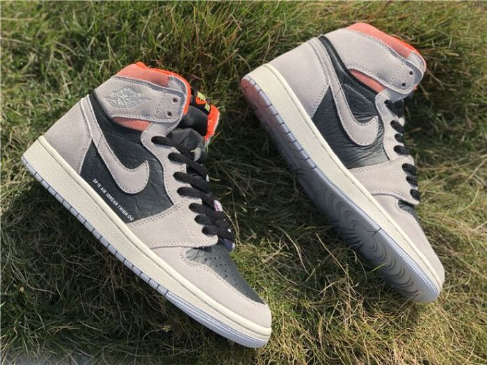 Authentic Cspace Air Jordan 1 OG High Grey Pink