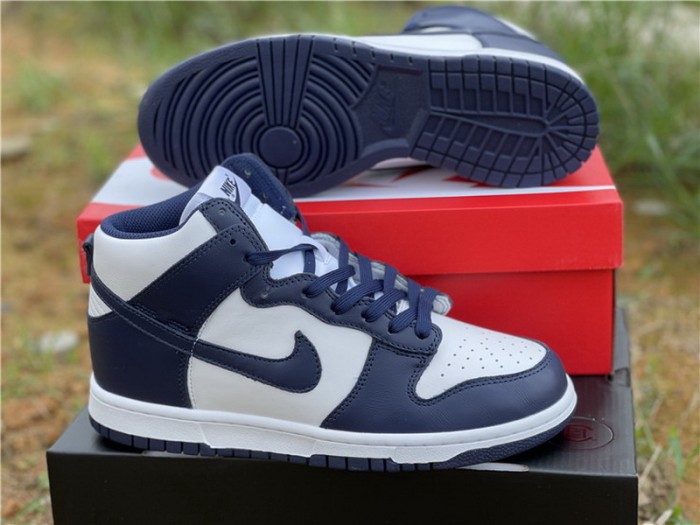 Authentic Nike Dunk High Midnight Navy