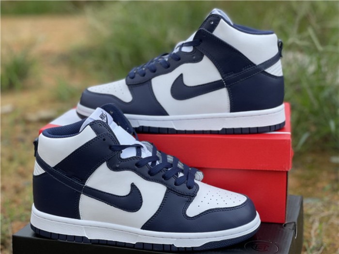 Authentic Nike Dunk High Midnight Navy