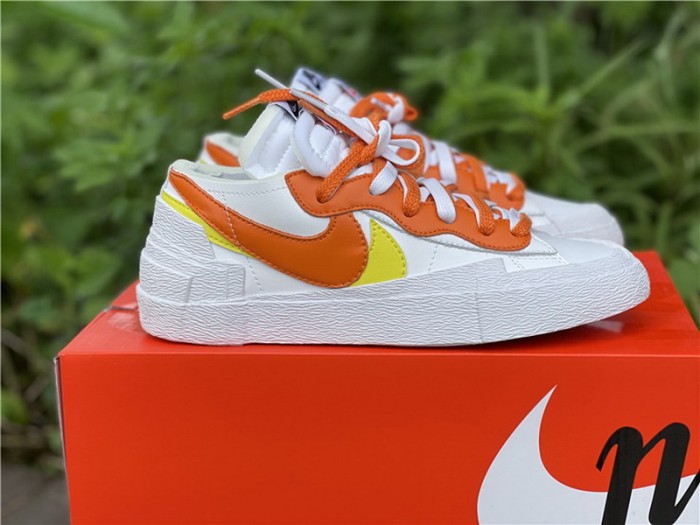 Authentic sacai x Nike Blazer Low Orange