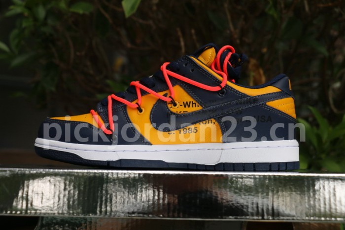 Authentic OFF-WHITE x Nike Dunk Low “University Gold”
