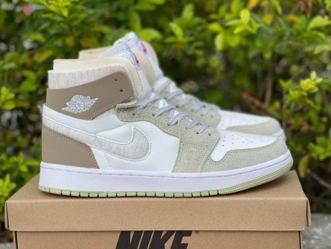 Authentic Air Jordan 1 Zoom CMFT Olive Aura