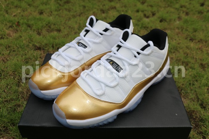 Authentic Air Jordan 11 Low “Metallic Gold”