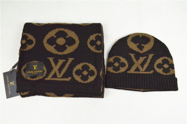 LV Wool Cap Scarf AAA-011