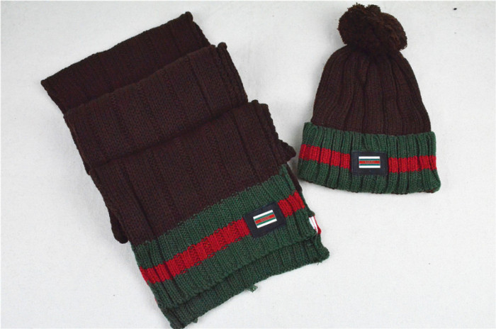 G Wool Cap Scarf AAA-031