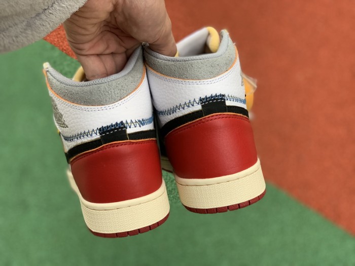 Authentic Union x Air Jordan 1 Retro High OG NRG White Red GS