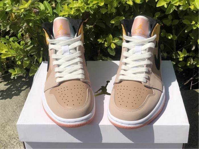 Authentic Air Jordan 1 Mid SE “Particle Beige” Women Size
