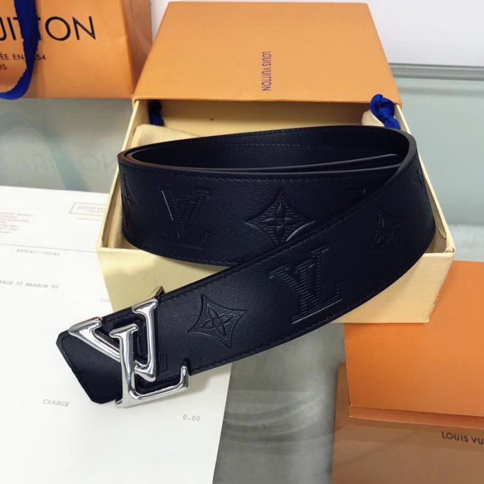 Super Perfect Quality LV Belts(100% Genuine Leather Steel Buckle)-1258