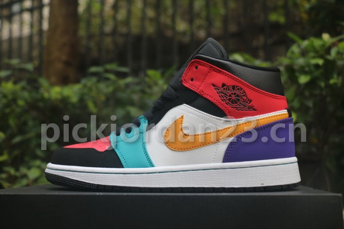 Authentic Air Jordan 1 Mid  Multicolor 