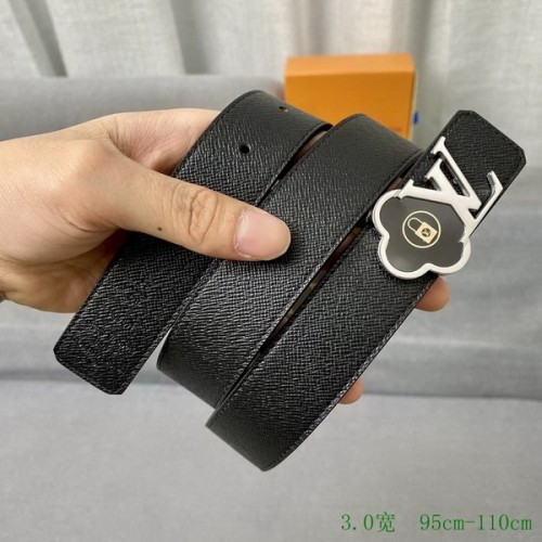 Super Perfect Quality LV Belts(100% Genuine Leather Steel Buckle)-3268