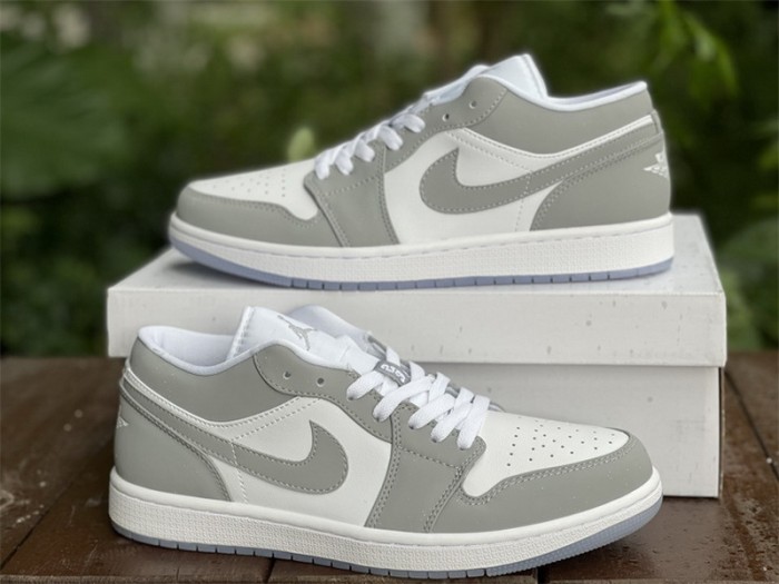 Authentic Air Jordan 1 Low “Wolf Grey”  Women