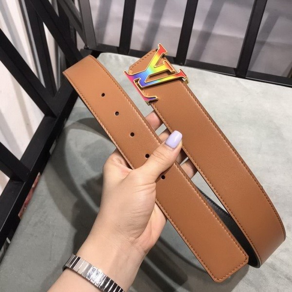 Super Perfect Quality LV Belts(100% Genuine Leather Steel Buckle)-3870