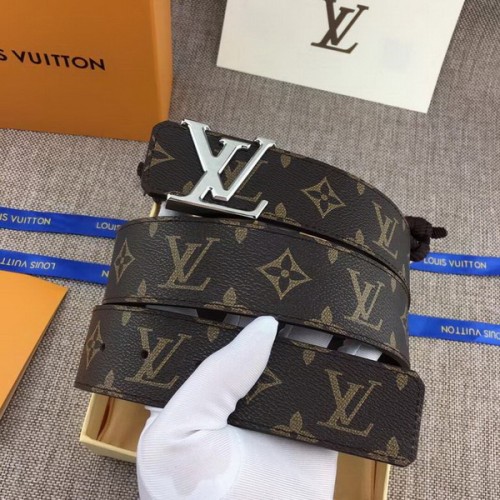 Super Perfect Quality LV Belts(100% Genuine Leather Steel Buckle)-3774