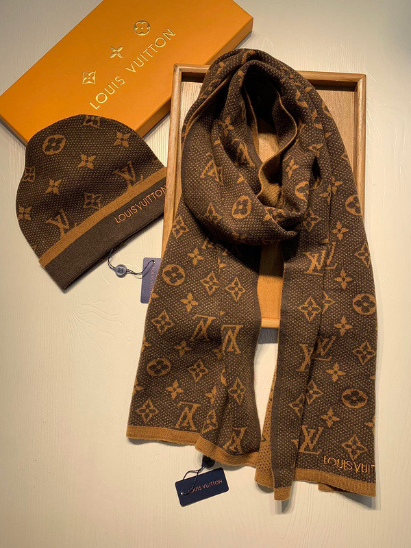 LV Wool Cap Scarf AAA-149