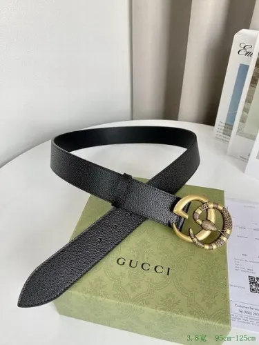 Super Perfect Quality G Belts(100% Genuine Leather,steel Buckle)-3632