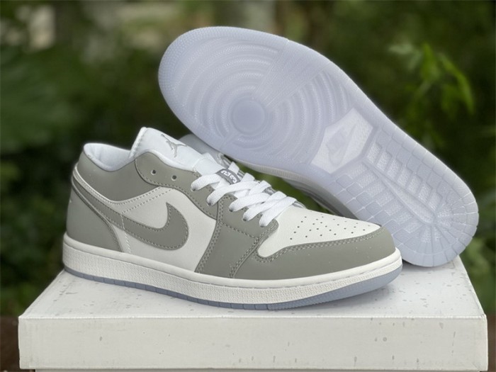 Authentic Air Jordan 1 Low “Wolf Grey”  Women