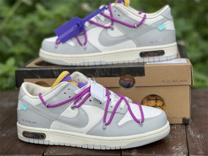 Authentic OFF-WHITE x Nike Dunk Low “The 50” DM1602 111