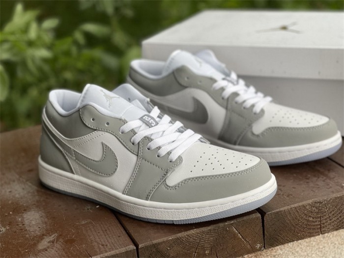 Authentic Air Jordan 1 Low “Wolf Grey”  Women