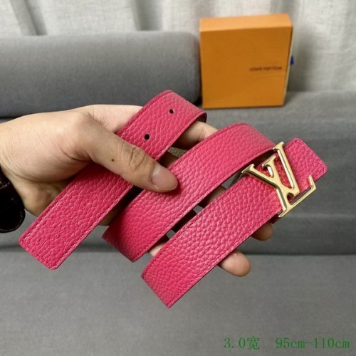 Super Perfect Quality LV Belts(100% Genuine Leather Steel Buckle)-3246