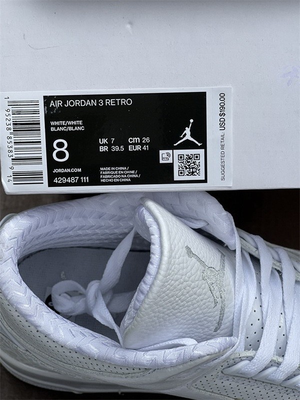 Authentic Air Jordan 3 “Triple White”