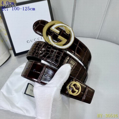 Super Perfect Quality G Belts(100% Genuine Leather,steel Buckle)-4058