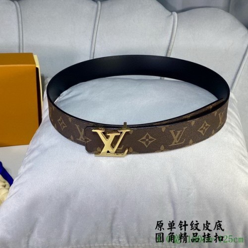Super Perfect Quality LV Belts(100% Genuine Leather Steel Buckle)-2874