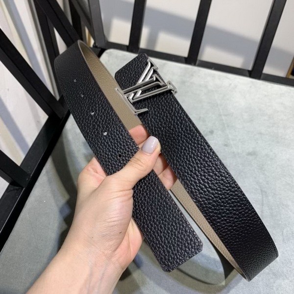 Super Perfect Quality LV Belts(100% Genuine Leather Steel Buckle)-3826