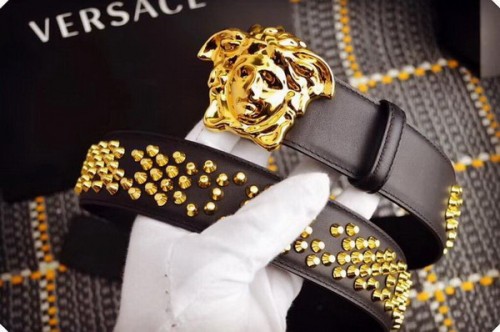 Super Perfect Quality Versace Belts(100% Genuine Leather,Steel Buckle)-755