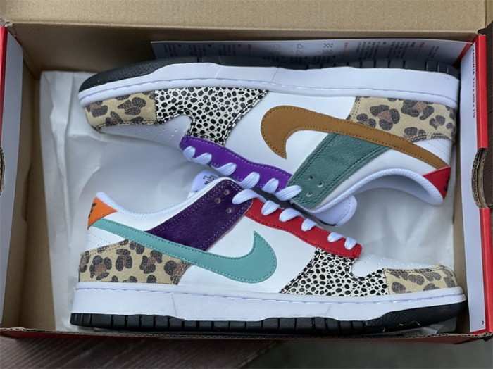 Authentic Nike Dunk Low Safari Mix